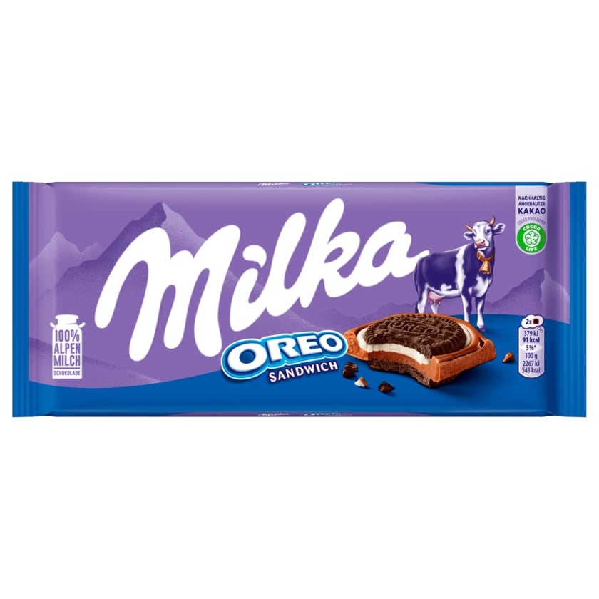 Milka Schokolade Oreo Sandwich 92g